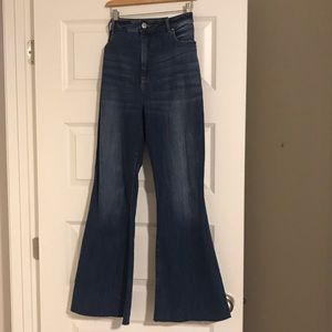 NWT Loft Curvy High Waist Sandal Flare Size 12